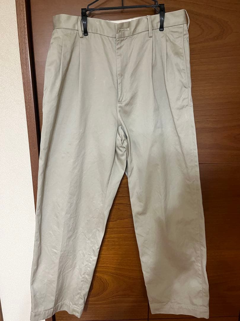 DOUBLE PLEATED CHINO TROUSERS 〔XLサイズ）