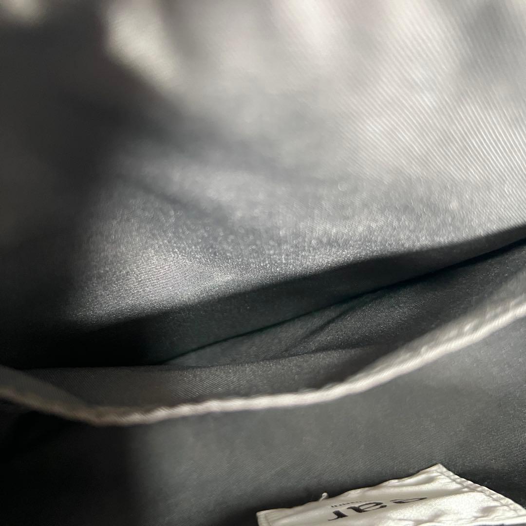 WEB限定イアパピヨネ 柄ワイドテープ ショルダーバッグ ブラック