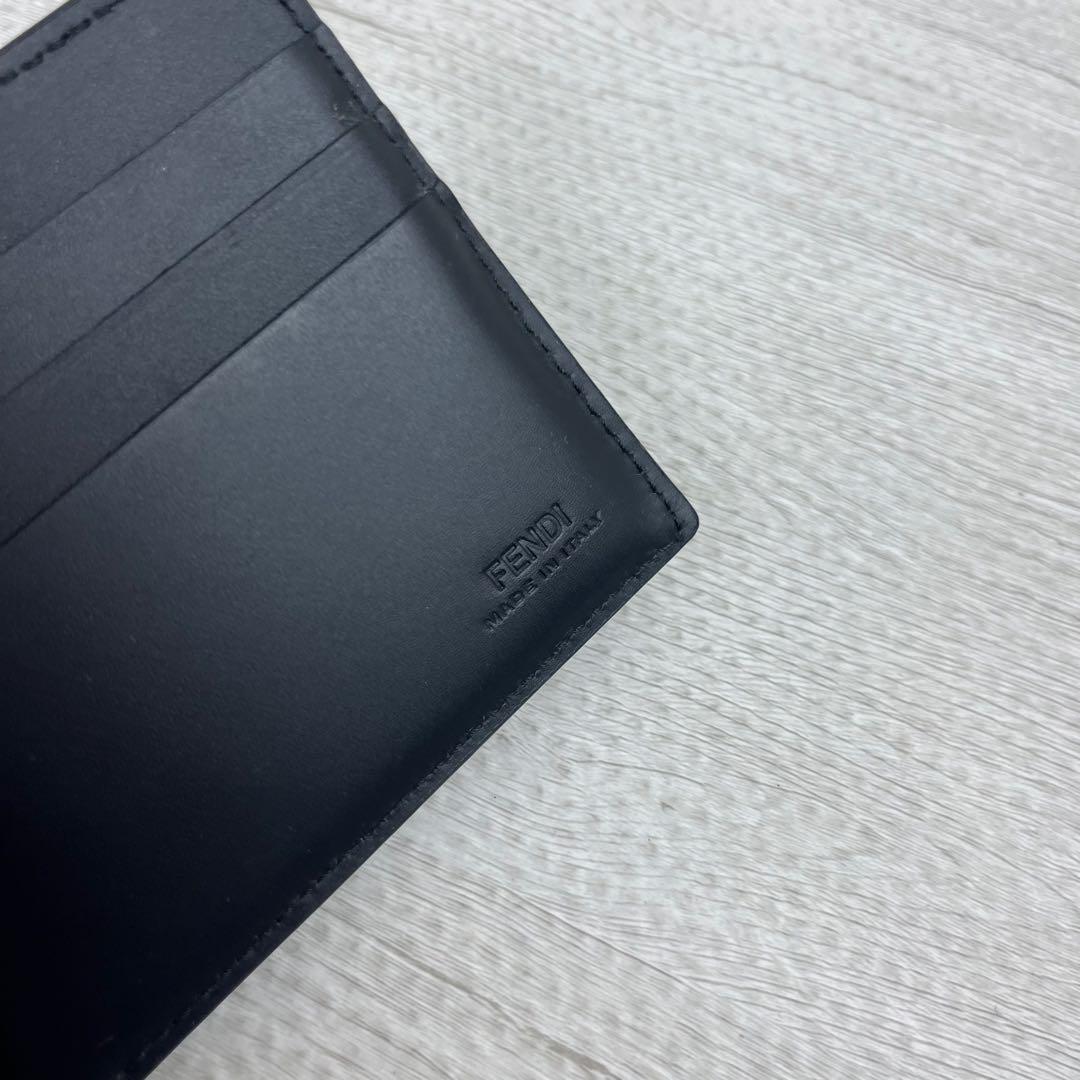 美品✨フェンディ 7M0281 シャドウカードホルダー マネークリップ ズッカ柄