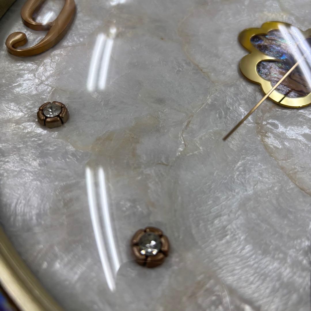 貝殻 壁掛け時計 静音タイププレゼント寝室もOK 高級壁掛け時計 おしゃれ 上品