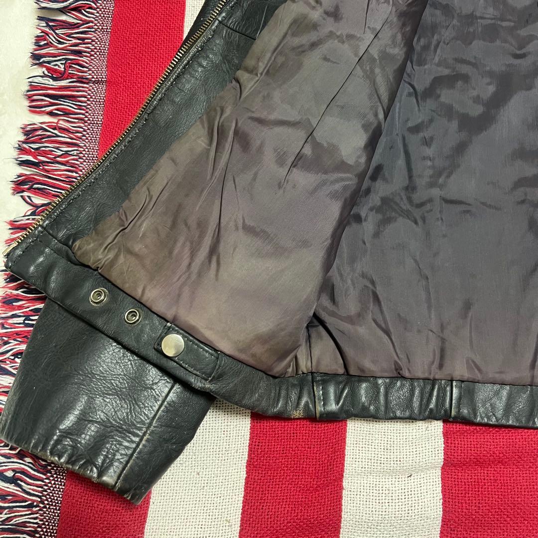 70s80s 民間品 フランス軍パイロット レザージャケット フレンチミリタリー