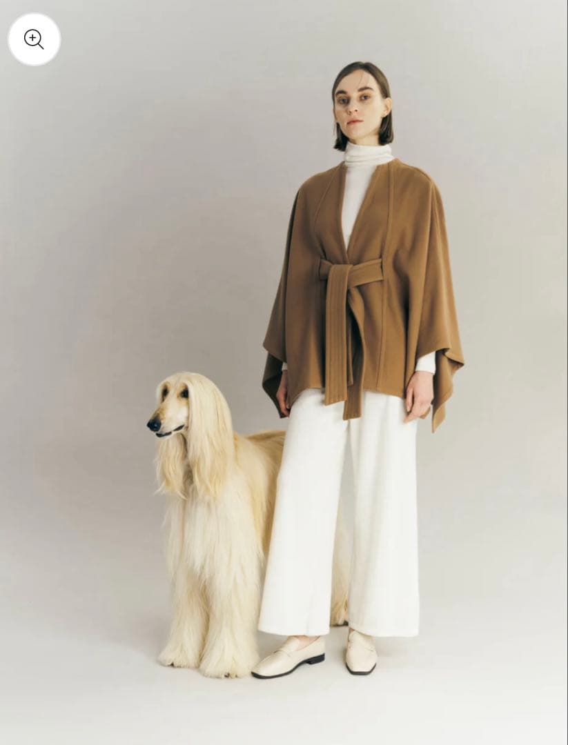 【WowRie】 3way Wool Cape coat ブラウン