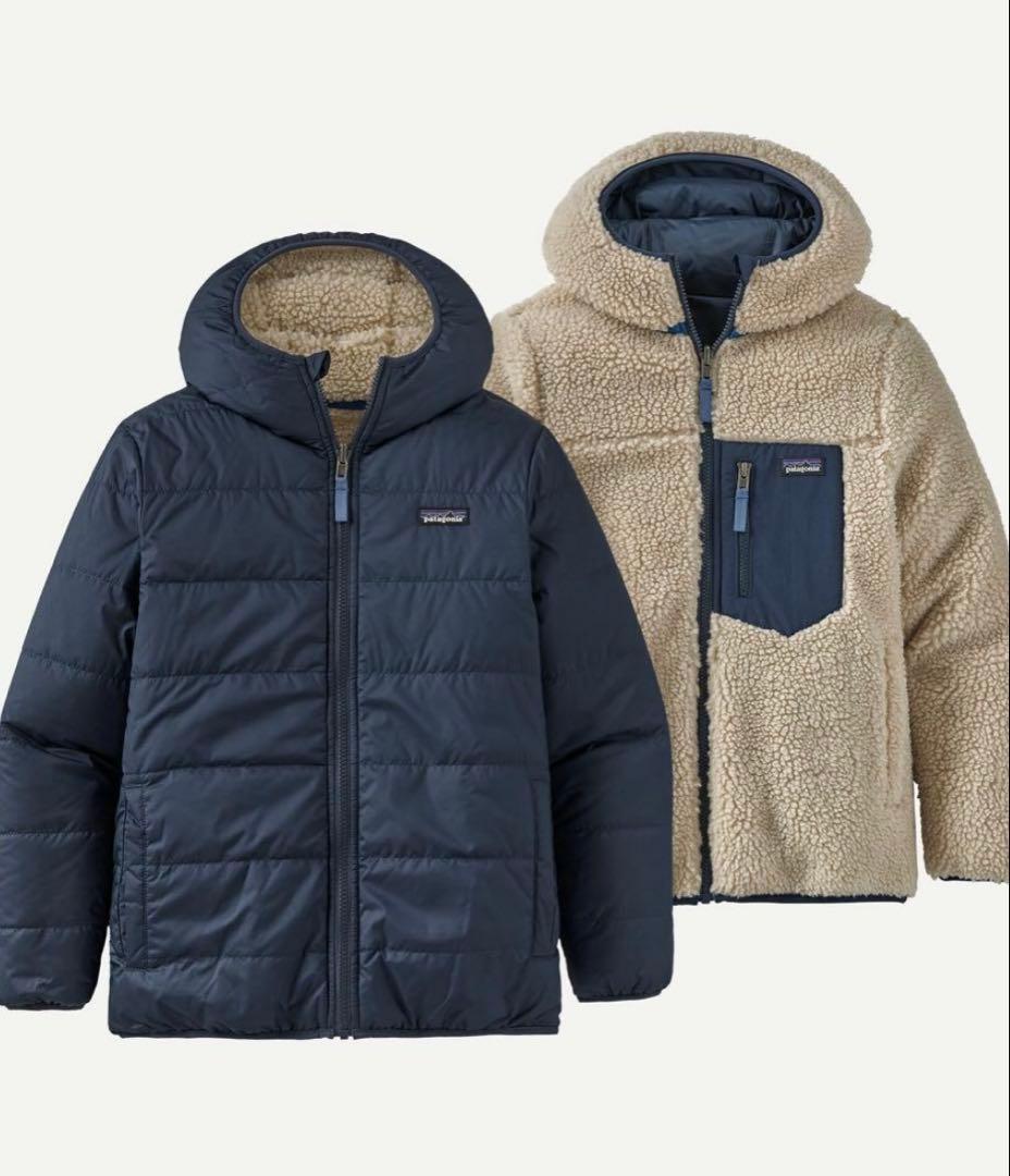 patagonia フリースダウン ネイビーリバーシブル140