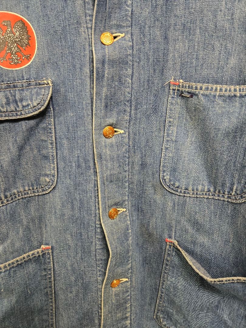 60s70s Wrangler BLUE BELL デニム カバーオール 44