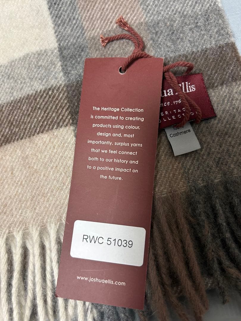 【新品・未使用】Joshua Ellis カシミア100% マフラー