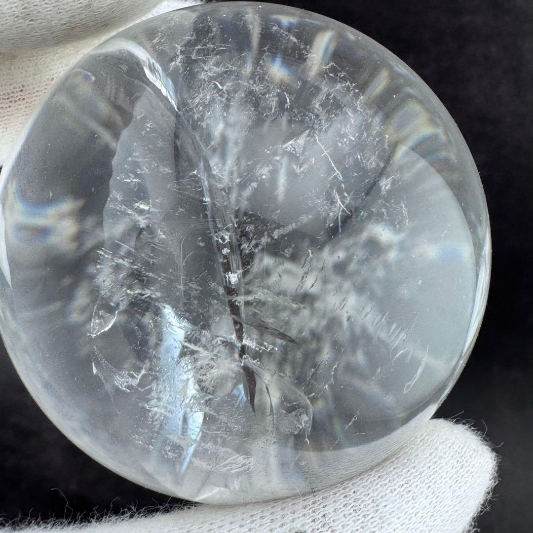 ferrari888　M-25虹入り水晶丸玉　水晶スフィア　天然石