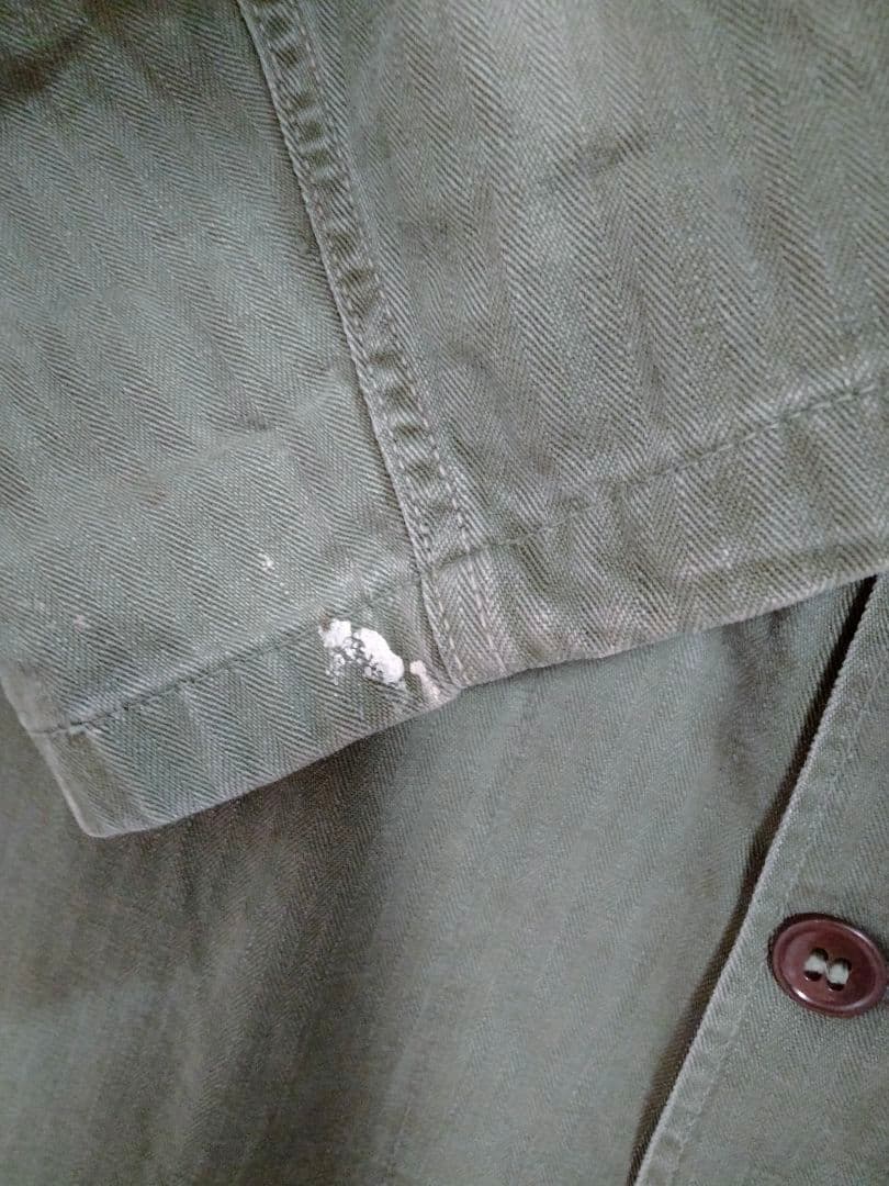 米軍　M-47 HBT ヘリンボーン　ユーティリティ　シャツ　40s 50s