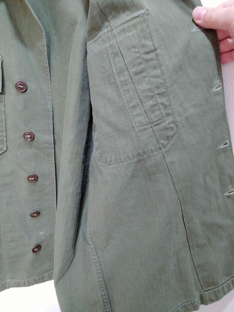 米軍　M-47 HBT ヘリンボーン　ユーティリティ　シャツ　40s 50s