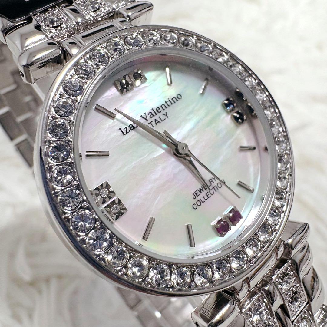 ✨新品✨アイザック バレンチノ シェル ダイヤ サファイヤ プラチナ ジルコニア