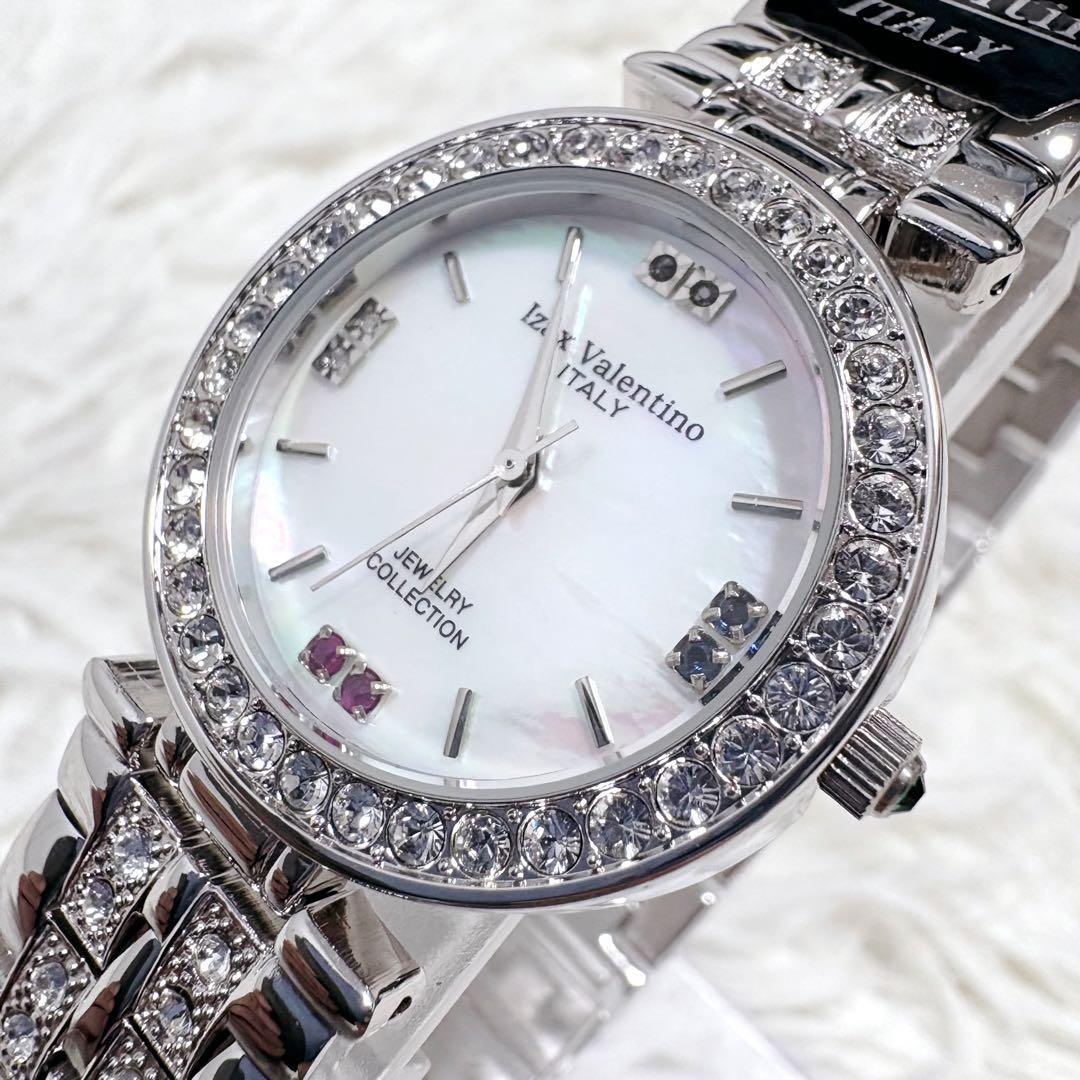 ✨新品✨アイザック バレンチノ シェル ダイヤ サファイヤ プラチナ ジルコニア