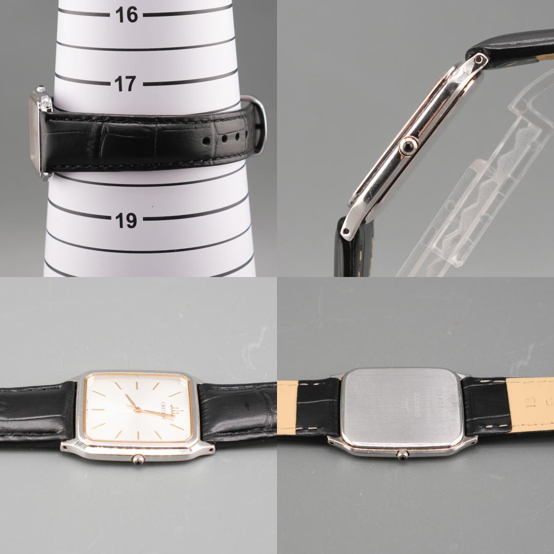 稼働 SEIKO CREDOR スクエア 腕時計 新品電池 新品ベルト クォーツ