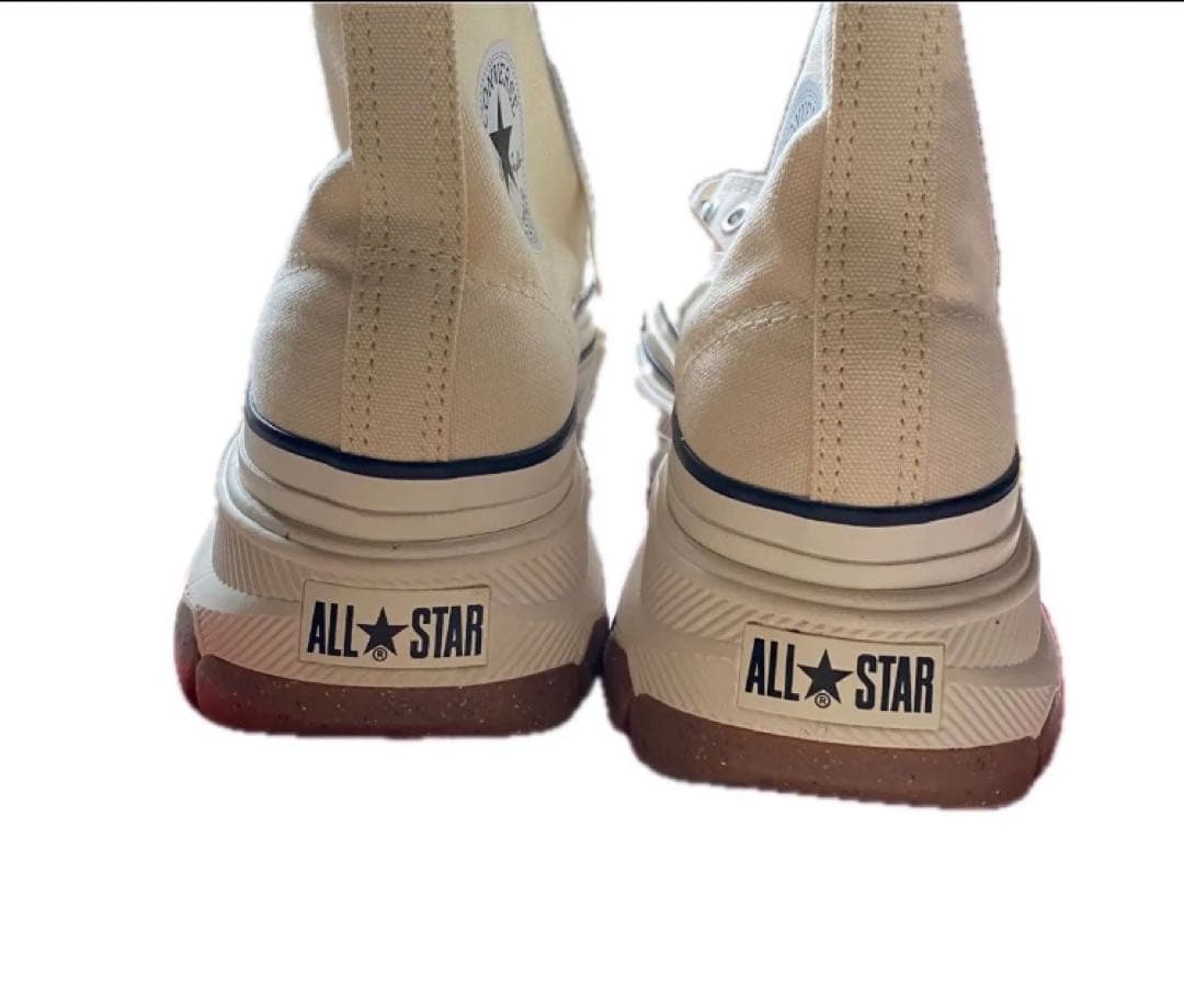 25,0 CONVERSE 厚底ハイカットスニーカー バターホワイト