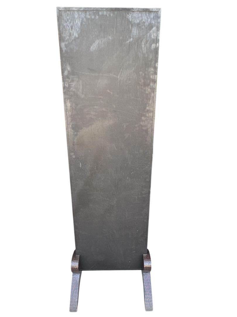 鎌倉彫 三面鏡 姿見 鏡 鎌倉彫り スタンドミラー