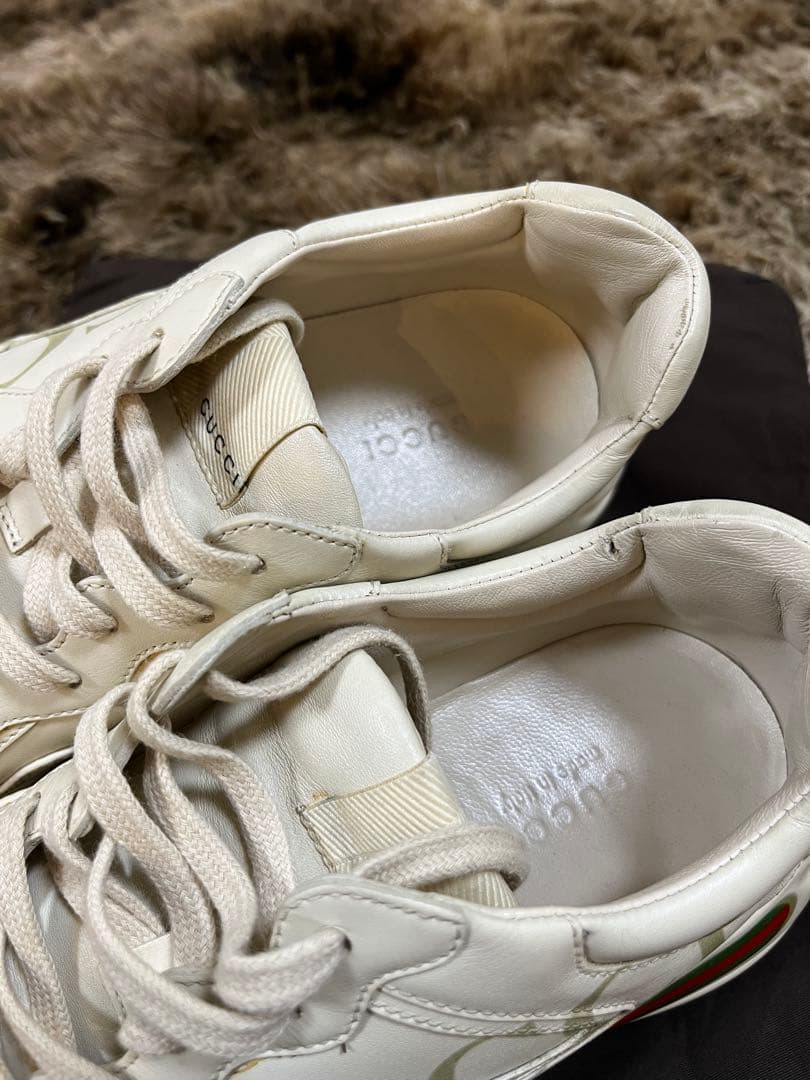 GUCCI グッチ ライトン ロゴ レザースニーカー⭐︎