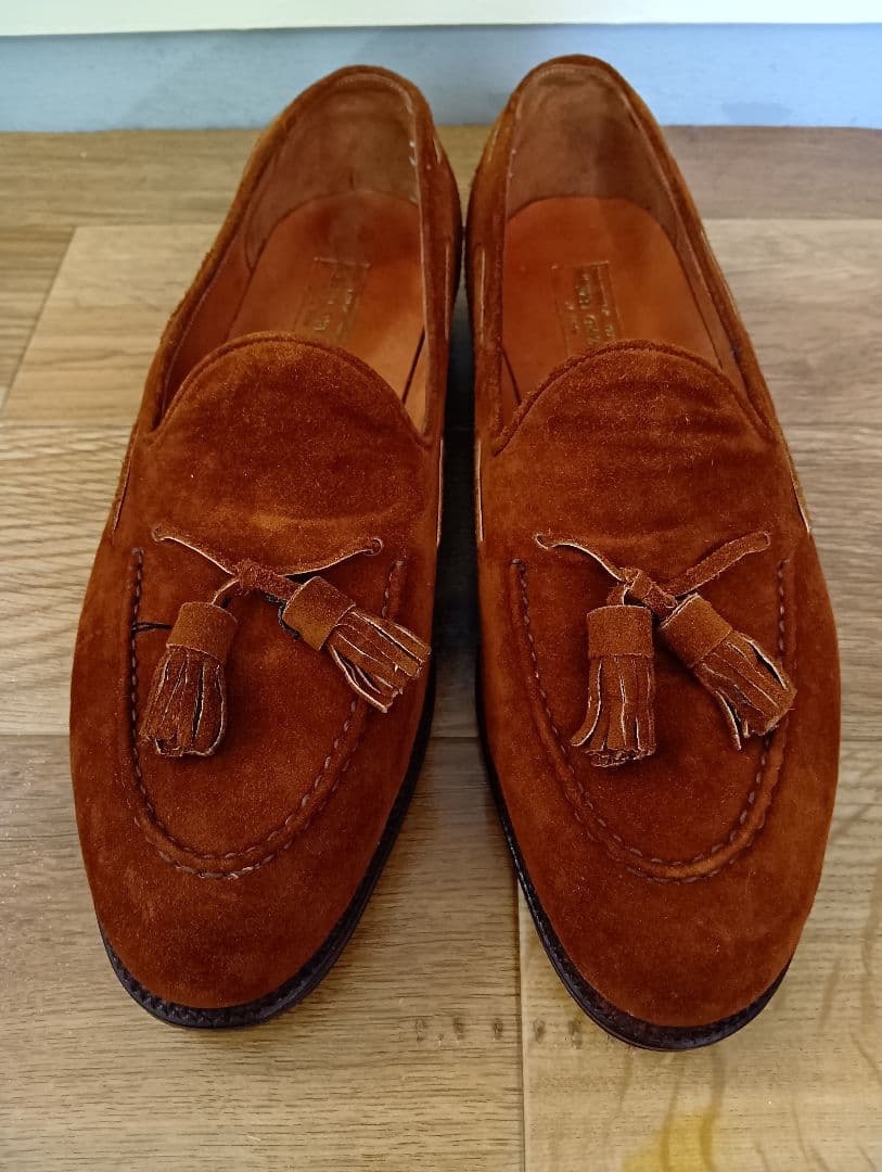 あ*ふ様 【デッドストック】旧工場製エドワードグリーン スエードタッセルローファ