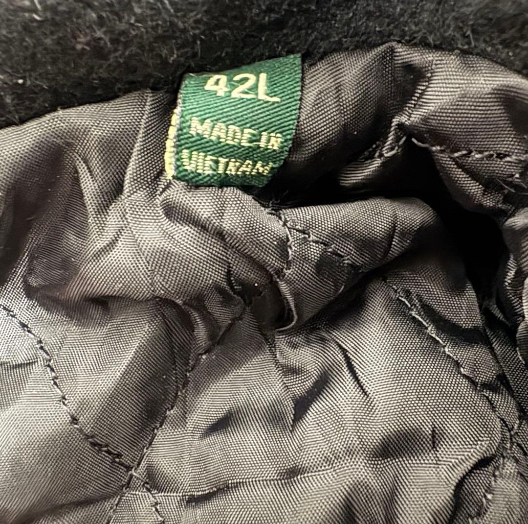 ラルフローレンピーコートデッドストック90sブラックvintage古着ウールL