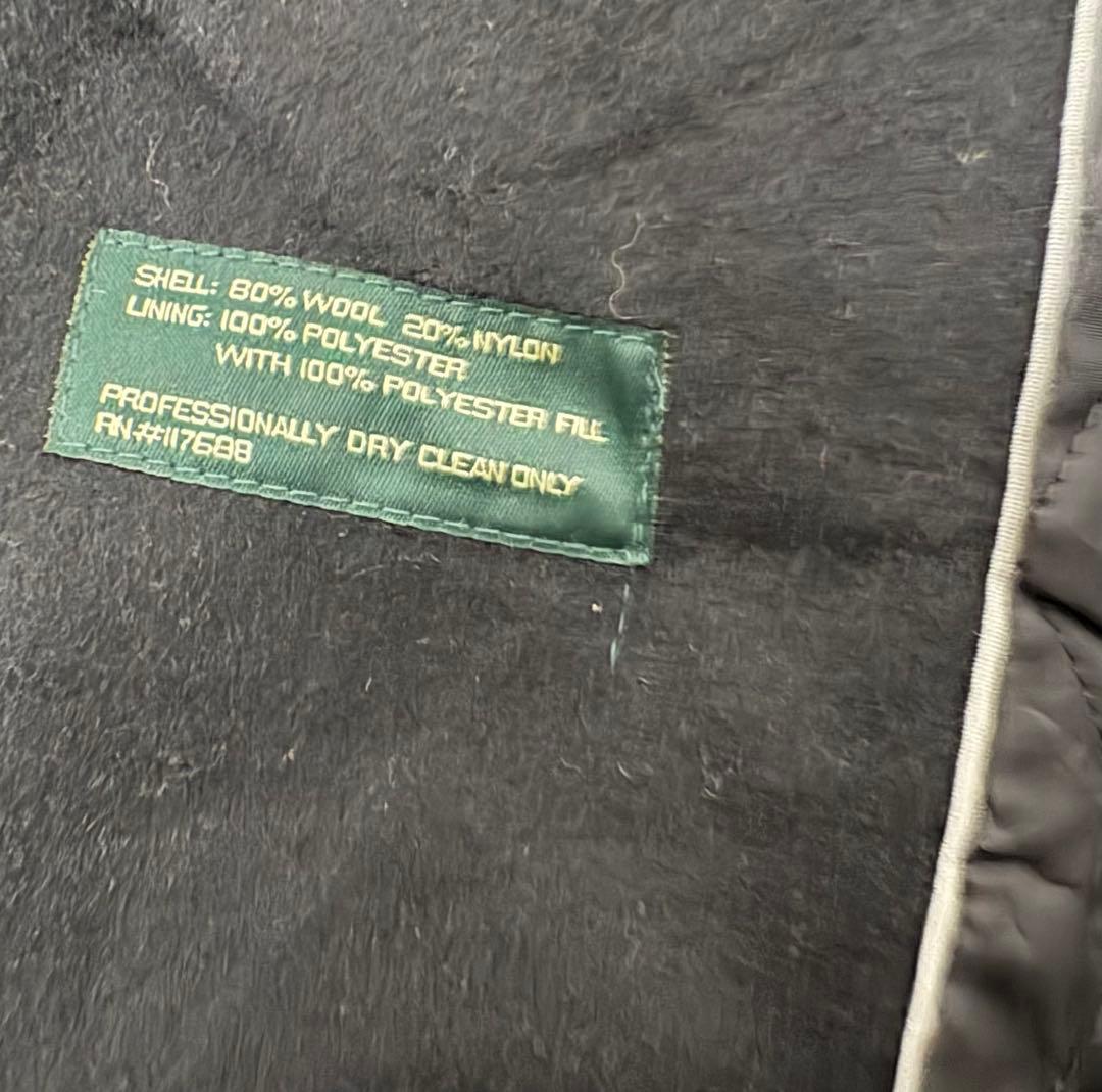 ラルフローレンピーコートデッドストック90sブラックvintage古着ウールL