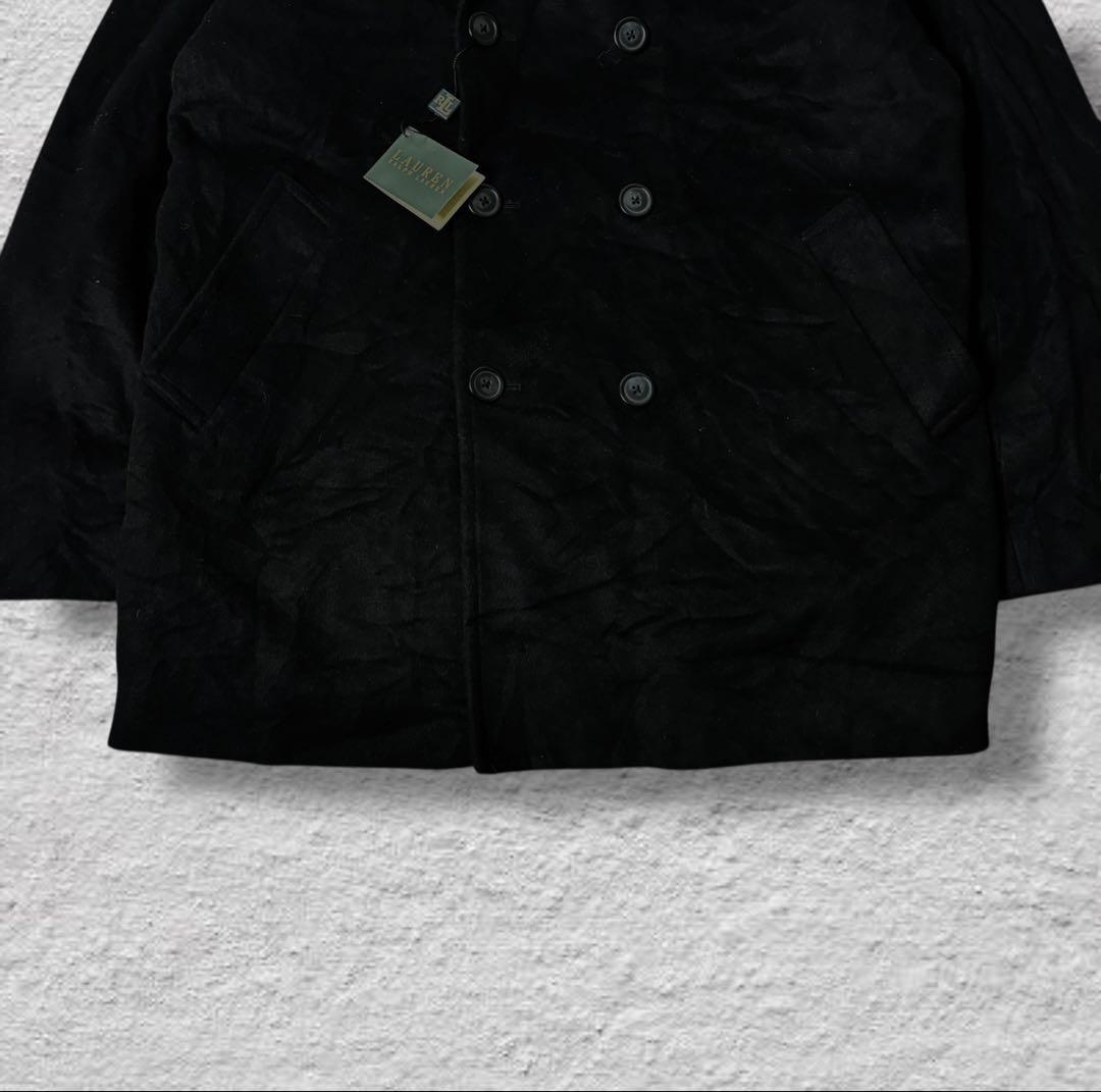 ラルフローレンピーコートデッドストック90sブラックvintage古着ウールL