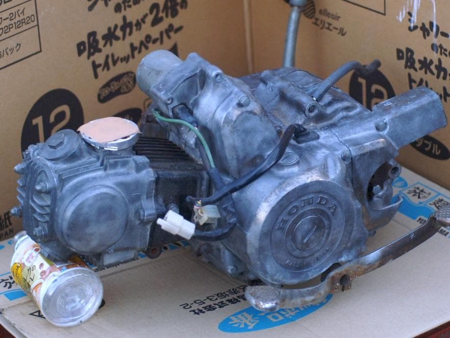 12Vセル付 カブエンジン 4速 走行1、5万km 送料込 リトルカブ モンキー