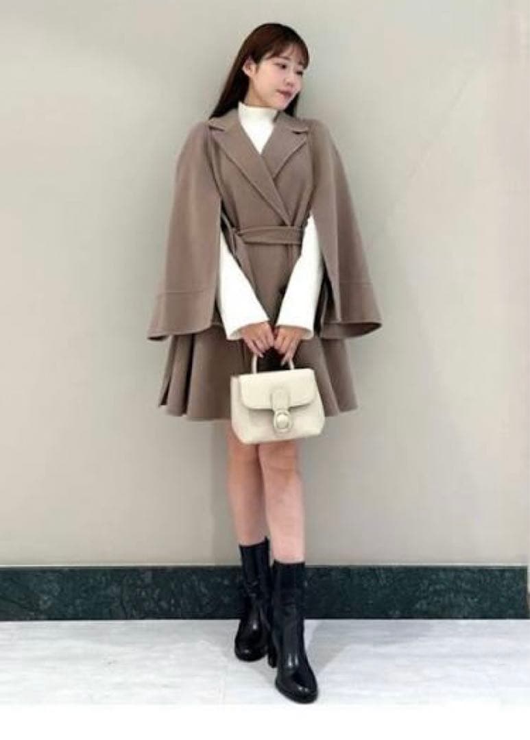 【紙タグ付き】リバーフレアコート キャメル 1