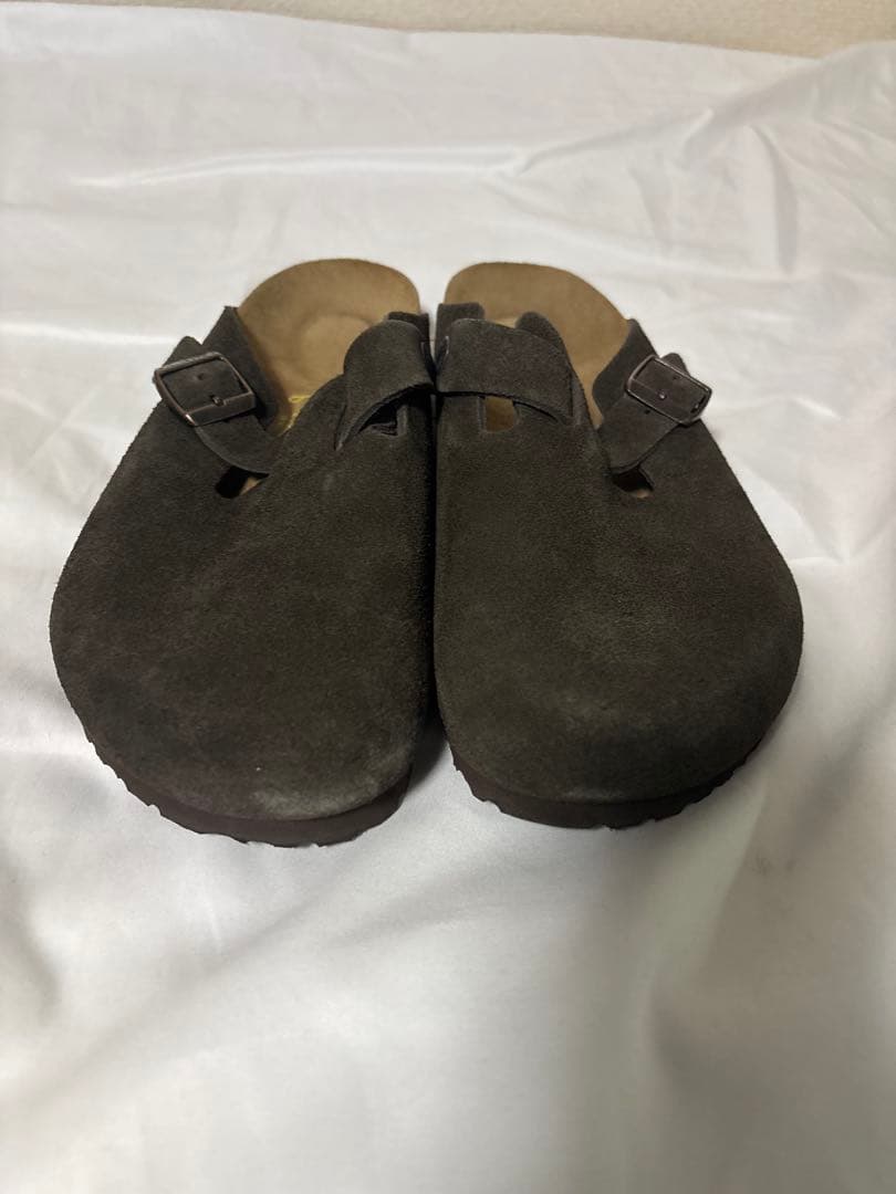 【美品】ビルケンストック ボストン スエード 40 ダークブラウン系 ドイツ製