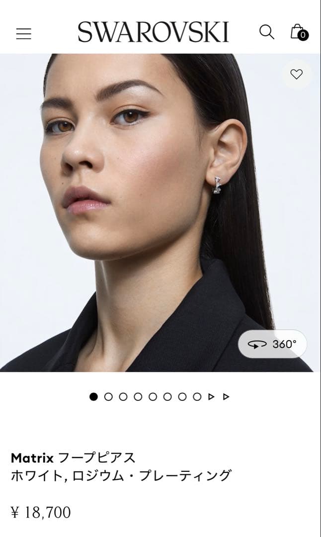 Swarovski スワロフスキー トライアングルピアス