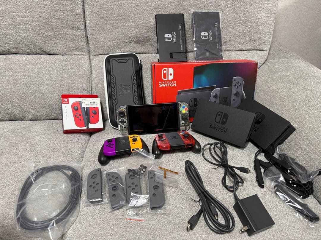 Nintendo Switch 本体 ジョイコン スケルトン カスタム