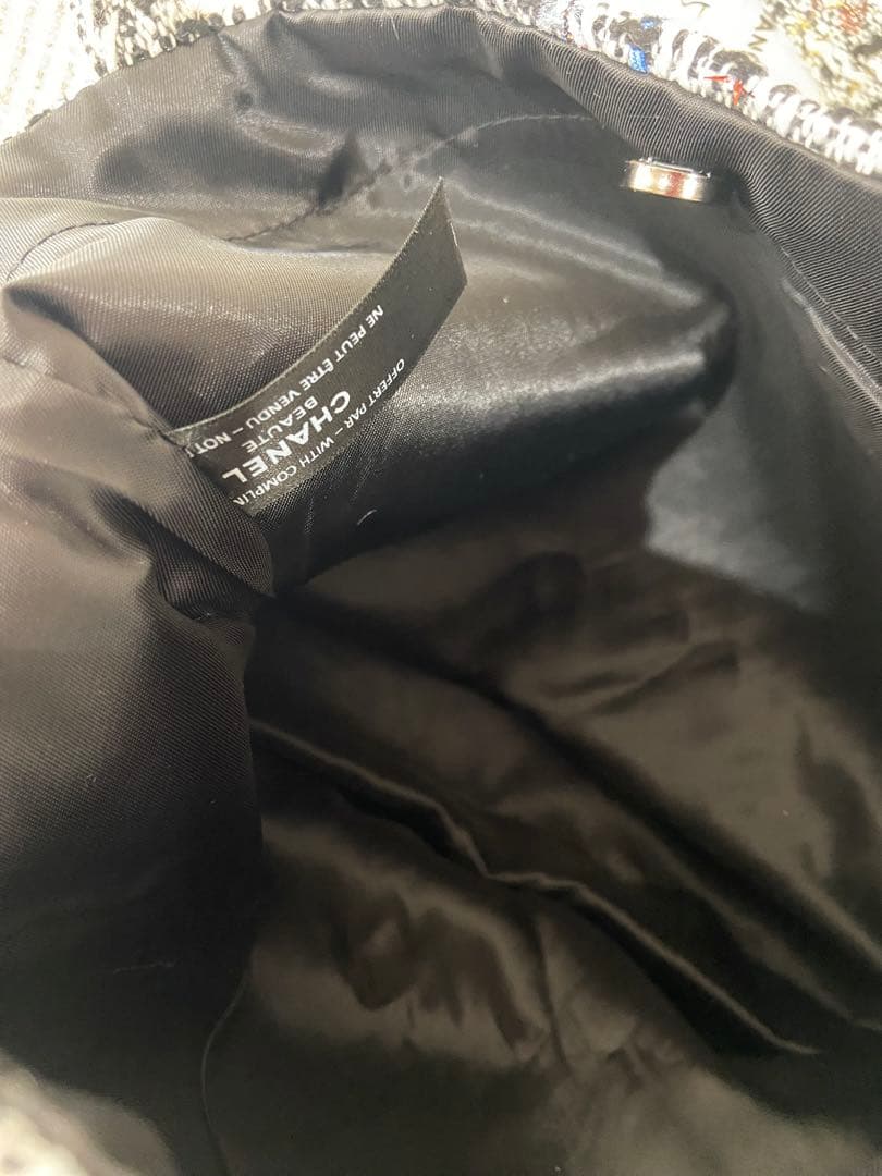 ラメニット　ハンドバッグ　トートバッグ ブルー