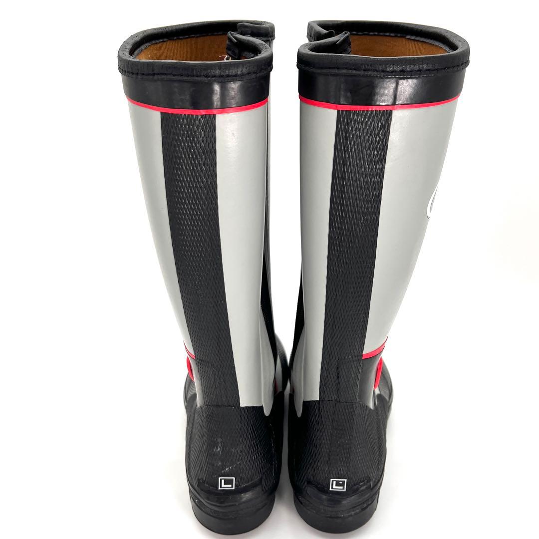 【美品】がまかつ　フェルトスパイクブーツ　グレー×ブラック Lサイズ