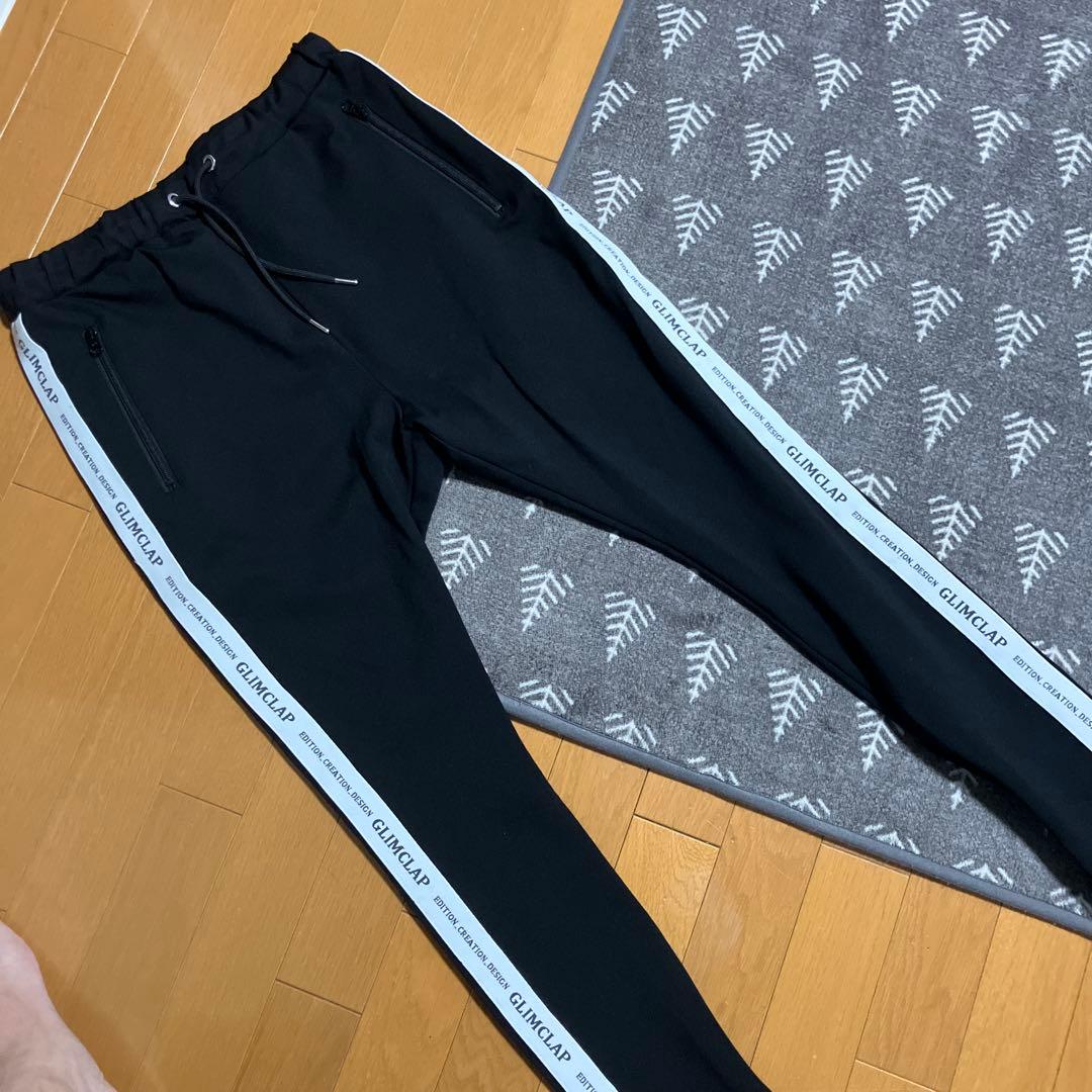 【GLIMCLAP】 Logo design jersey pants