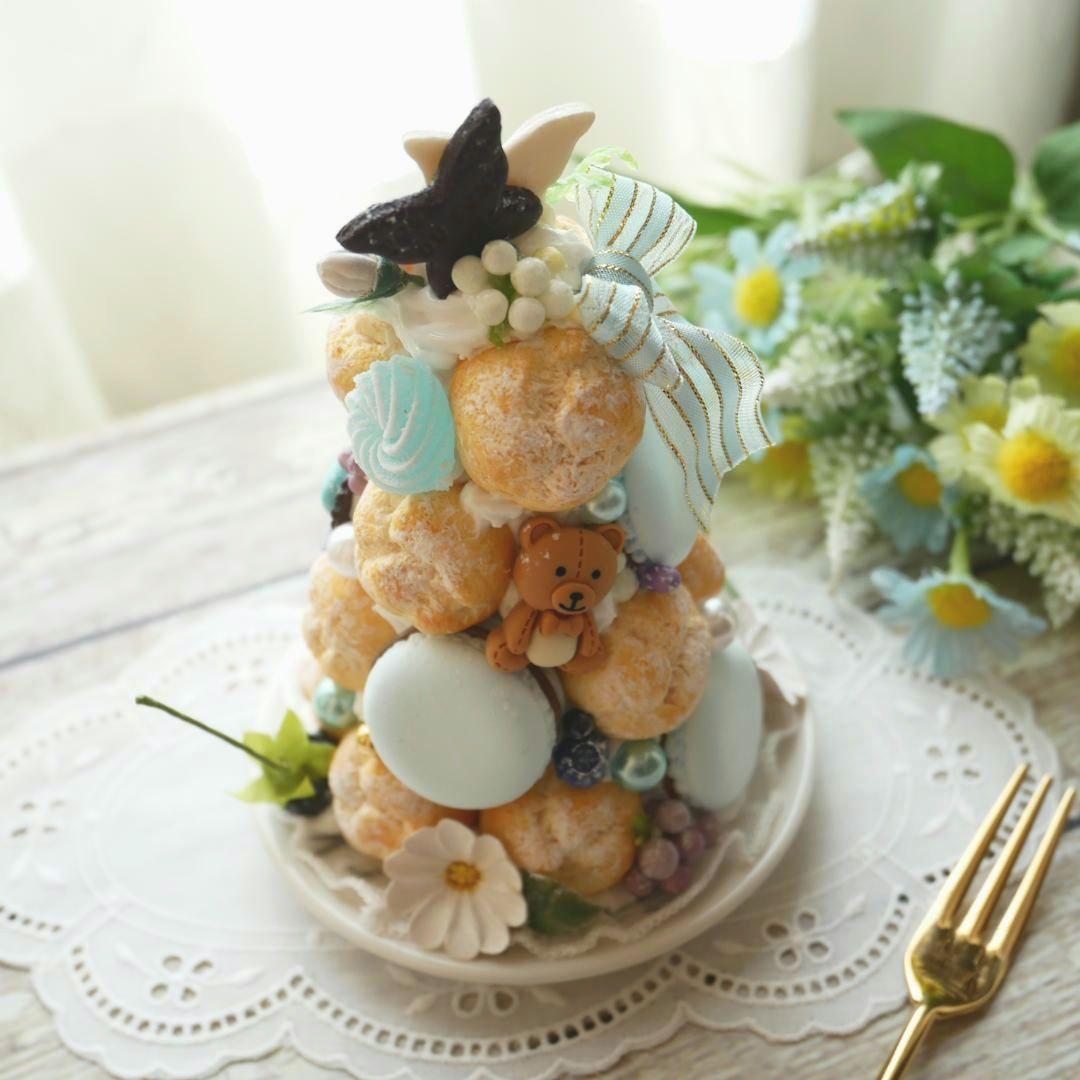 【＊さおり＊様】フェイクスイーツ◆クロカンブッシュ風♬プチシュータワー◆オブジェ