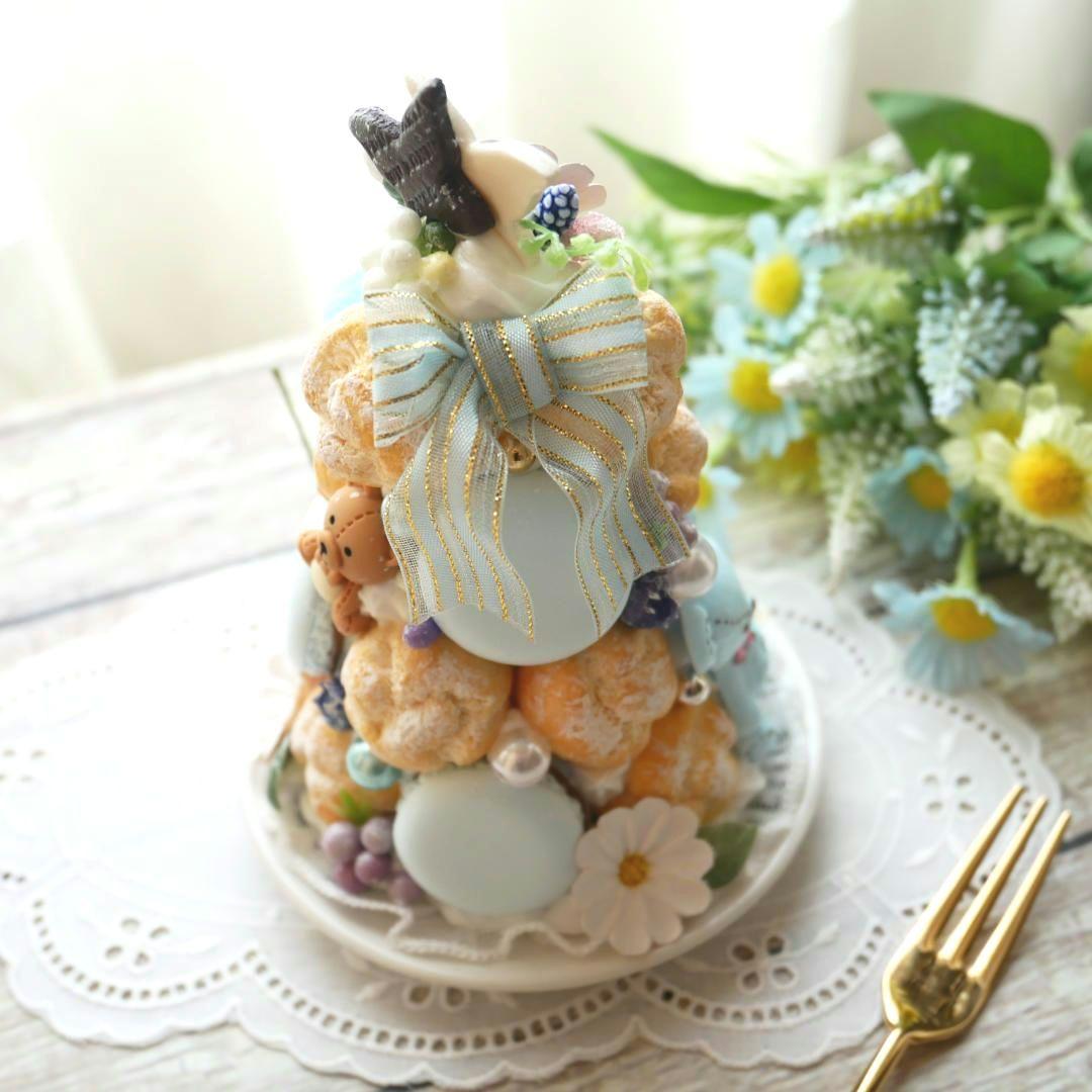 【＊さおり＊様】フェイクスイーツ◆クロカンブッシュ風♬プチシュータワー◆オブジェ