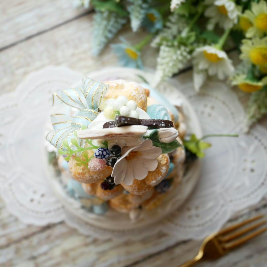 【＊さおり＊様】フェイクスイーツ◆クロカンブッシュ風♬プチシュータワー◆オブジェ