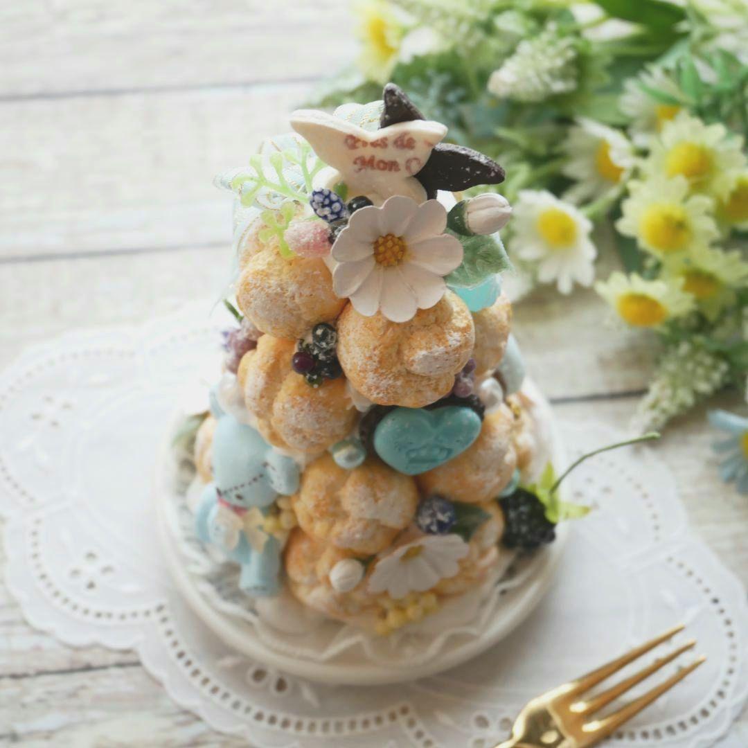 【＊さおり＊様】フェイクスイーツ◆クロカンブッシュ風♬プチシュータワー◆オブジェ