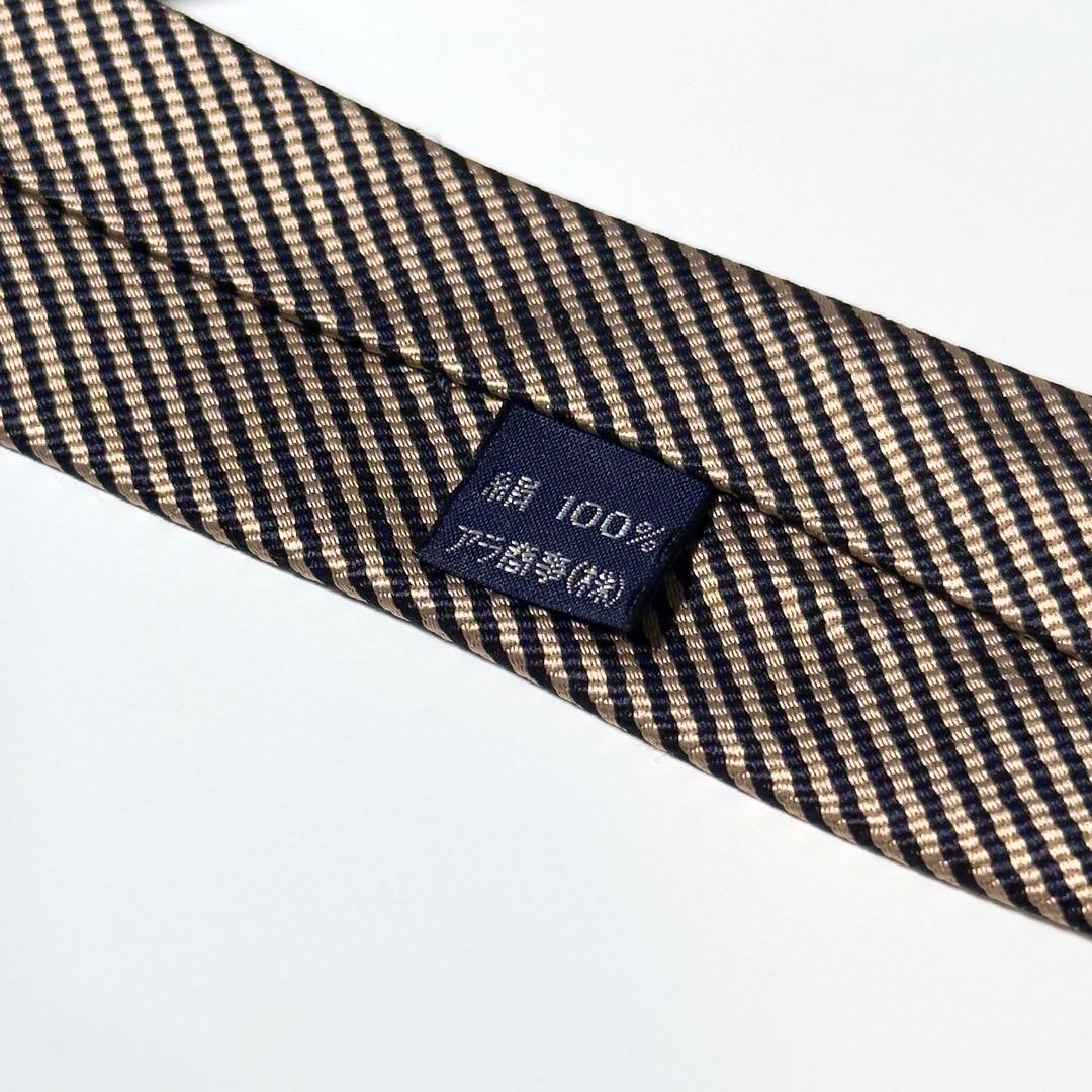【新品】 Burberry バーバリー ブラウン系 ストライプ柄 ネクタイ