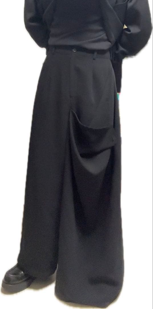 希少 workshop yohji yamamoto ラップパンツ ブラック