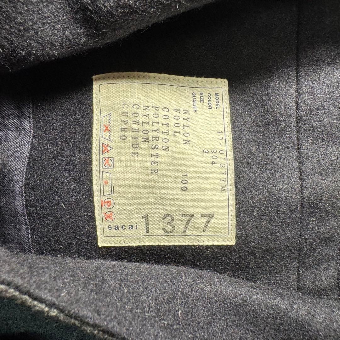 ☆sacai MA-1 ブラック ナイロン切替 日本製 17-01377M☆