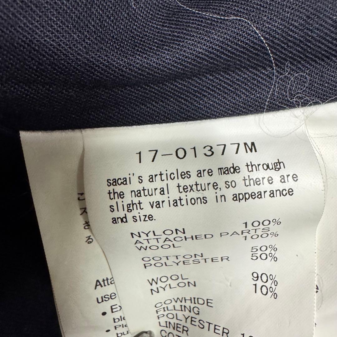 ☆sacai MA-1 ブラック ナイロン切替 日本製 17-01377M☆