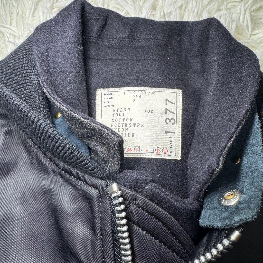 ☆sacai MA-1 ブラック ナイロン切替 日本製 17-01377M☆