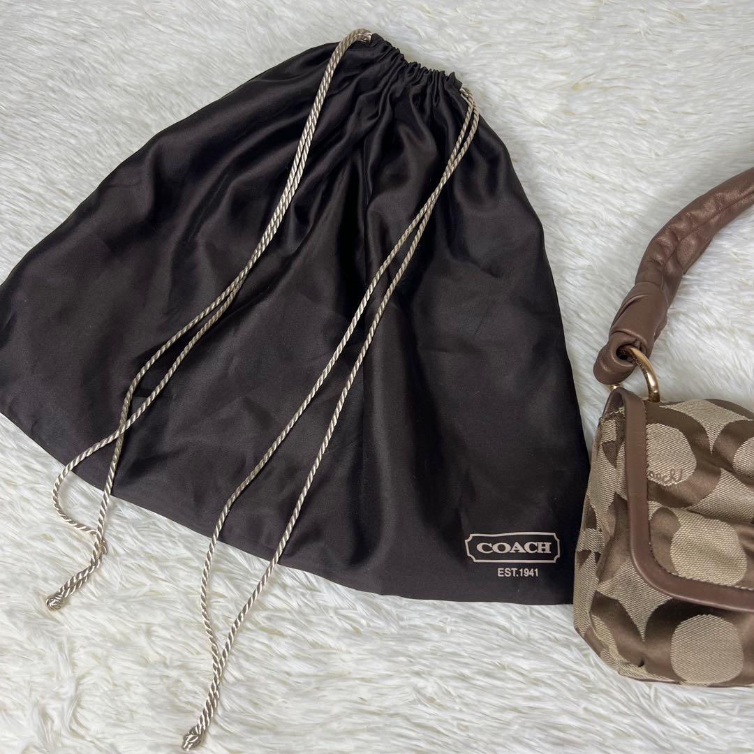 コーチ オプアート ワンショルダーバッグ アクセサリーポーチ パーカー