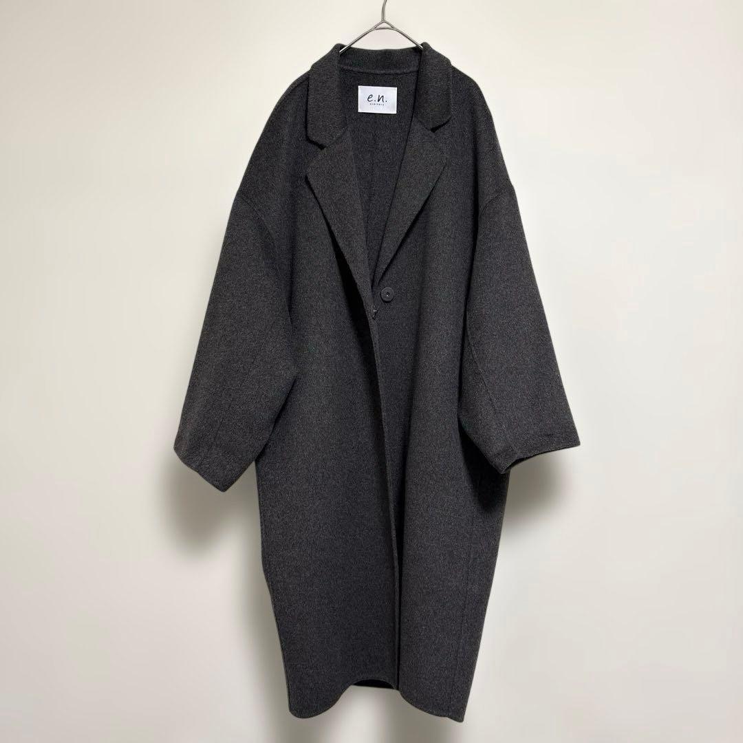 【新品】大人気 evernavyエバーネイビー リバーロングコクーンコート M