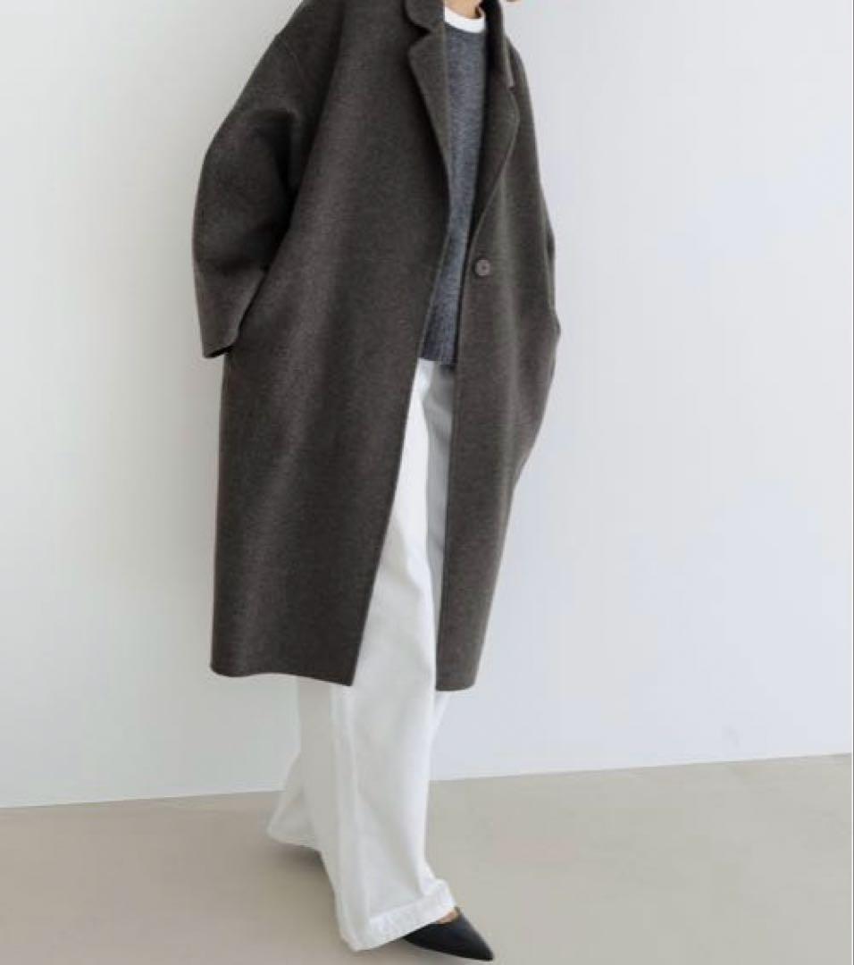 【新品】大人気 evernavyエバーネイビー リバーロングコクーンコート M