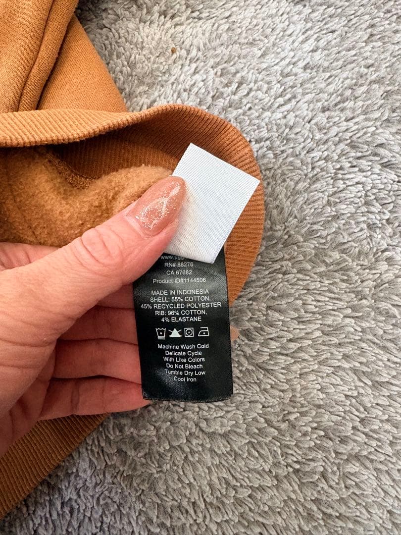 《美品》UGG ロゴ フードパーカー XS