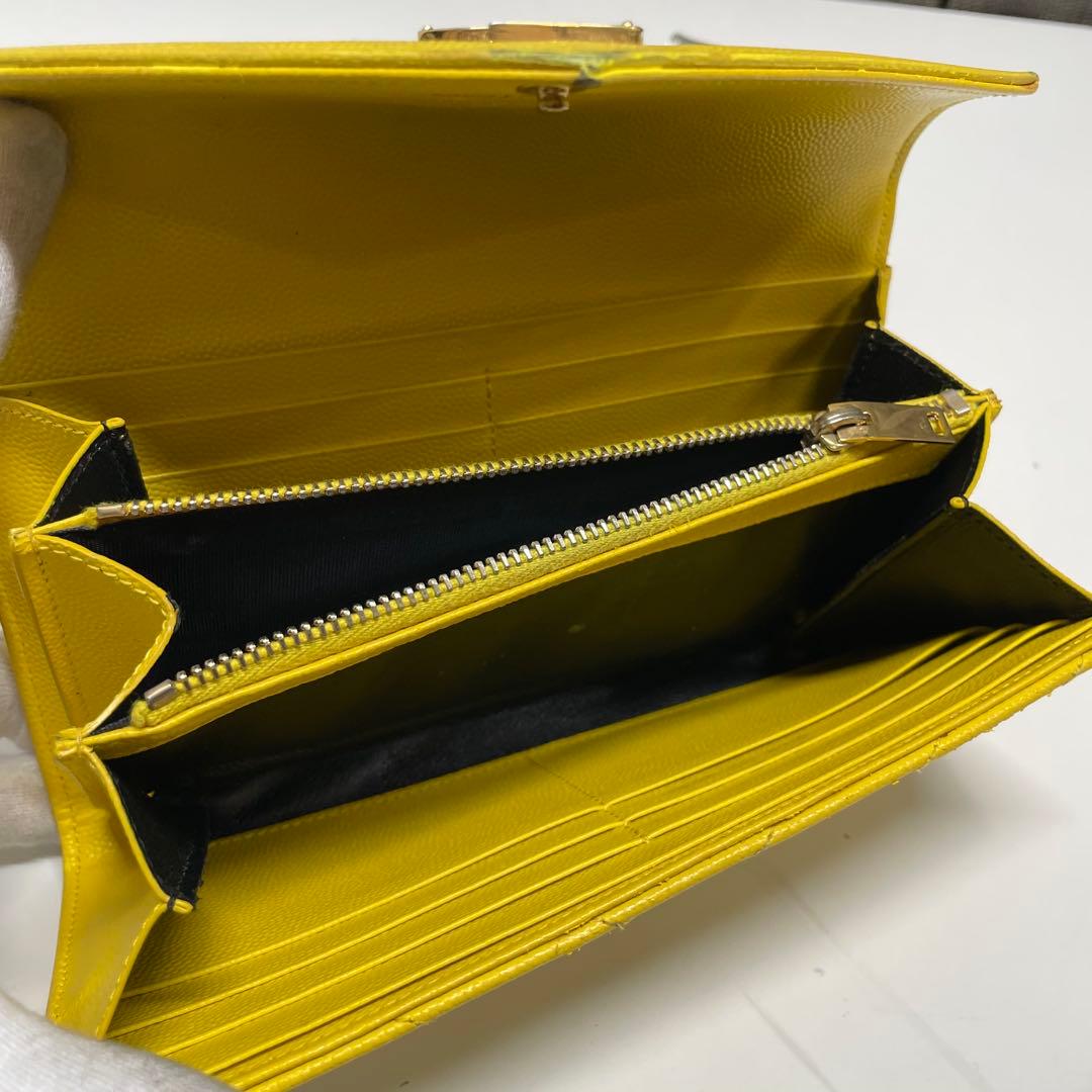 み*き様 SAINT LAURENT カサンドラ　YSL イエロー キルティング