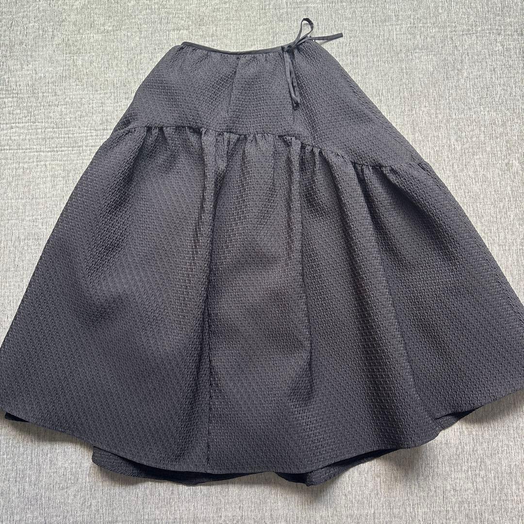 ブルレア　ジャガードスカート　ブラック　36