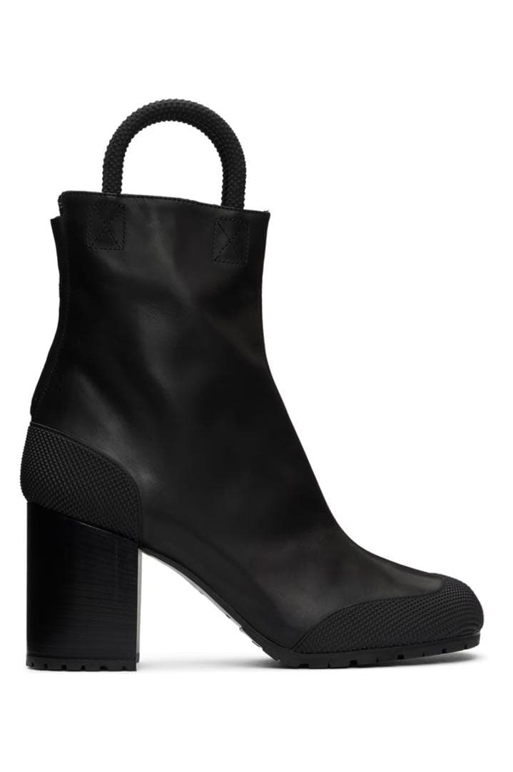 RANDOM IDENTITIES ブラック レザー ワークブーツ