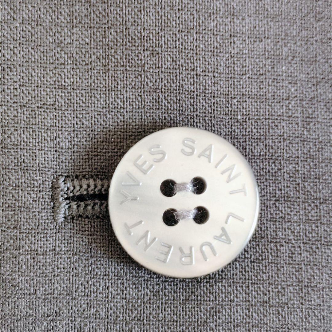 イヴサンローラン　ノーカラースカートスーツ　セットアップ　黒