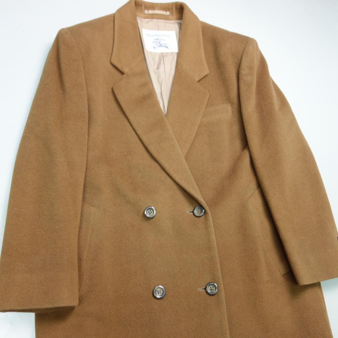 Ω*様 7927 90s バーバリーズ ウール カシミヤ混 ダブル チェスターコ