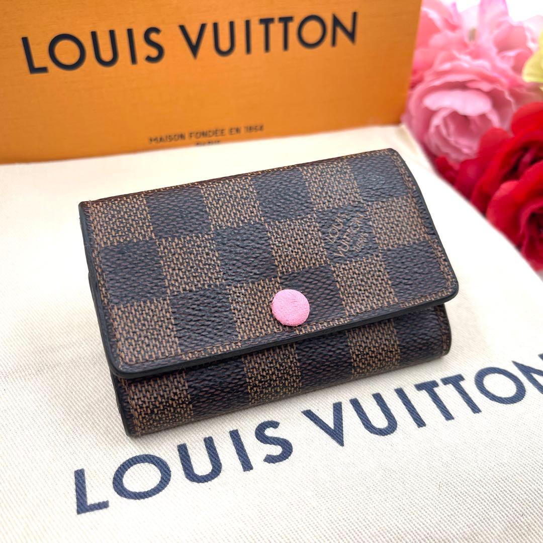 ルイヴィトン ダミエ　ローズ バレリーヌ キーケース　６連　　780