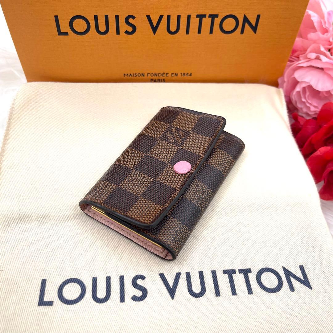 ルイヴィトン ダミエ　ローズ バレリーヌ キーケース　６連　　780